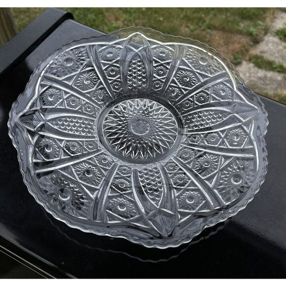 Indiana Glass Other - Vintage Indiana Glass Heirloom Clear Plate 10.5"‎ Platter Cake Plate